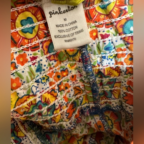 Anthro PINKERTON Wide Leg Pants Pajamas Floral Colorful Boho Palazzo - Picture 9 of 11